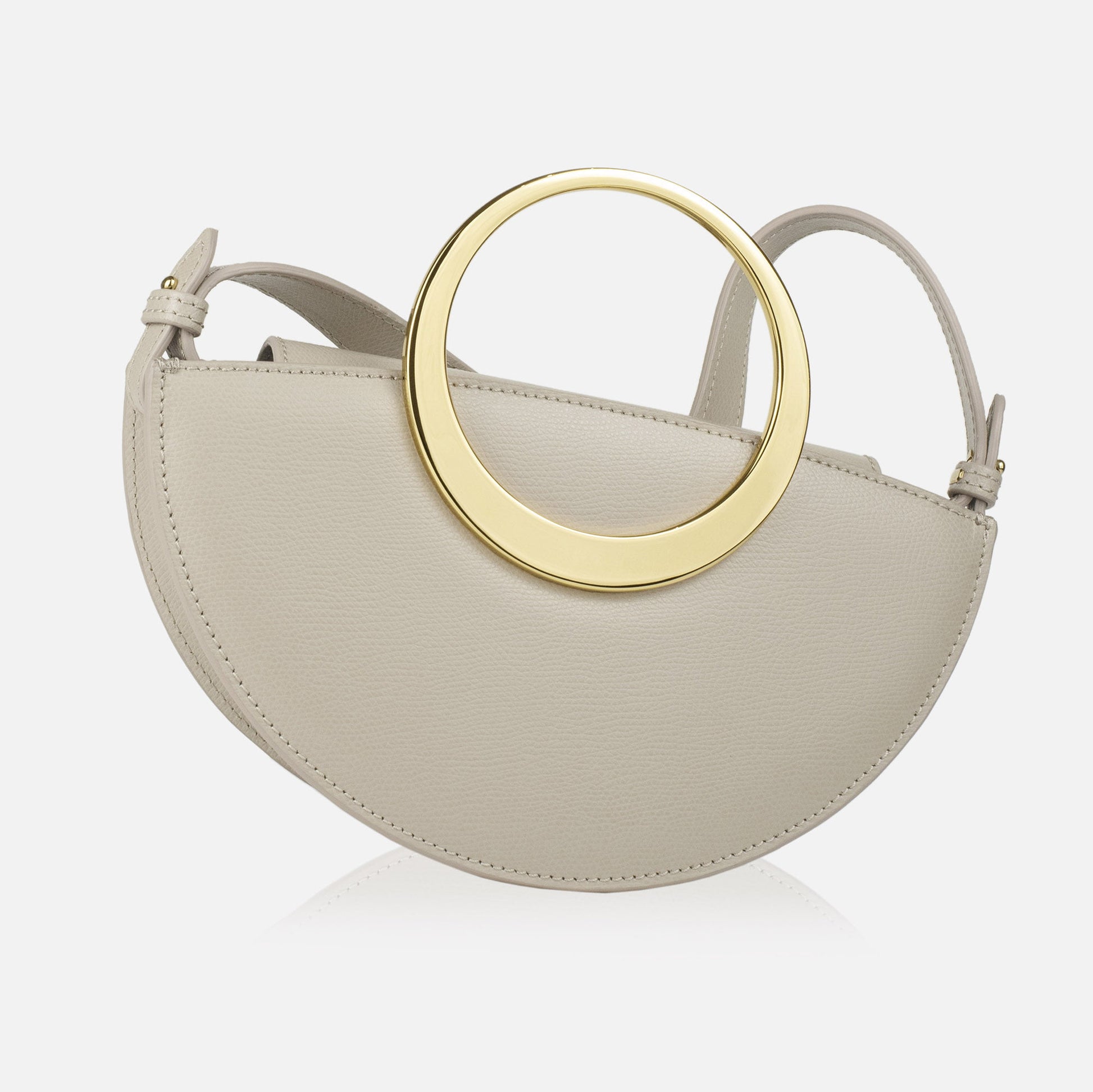 Maestoso Eclipse Mini Tapioca Leather Handbag