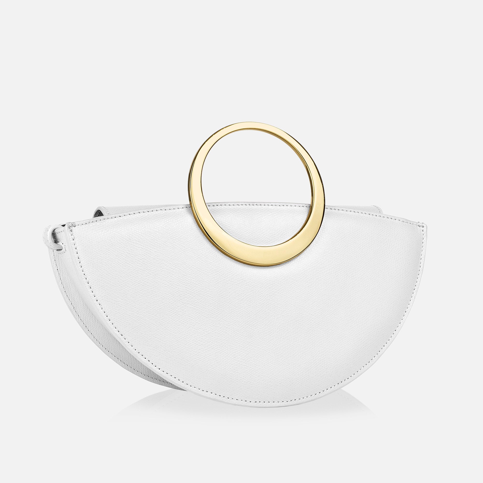 Maestoso Eclipse White Leather Handbag