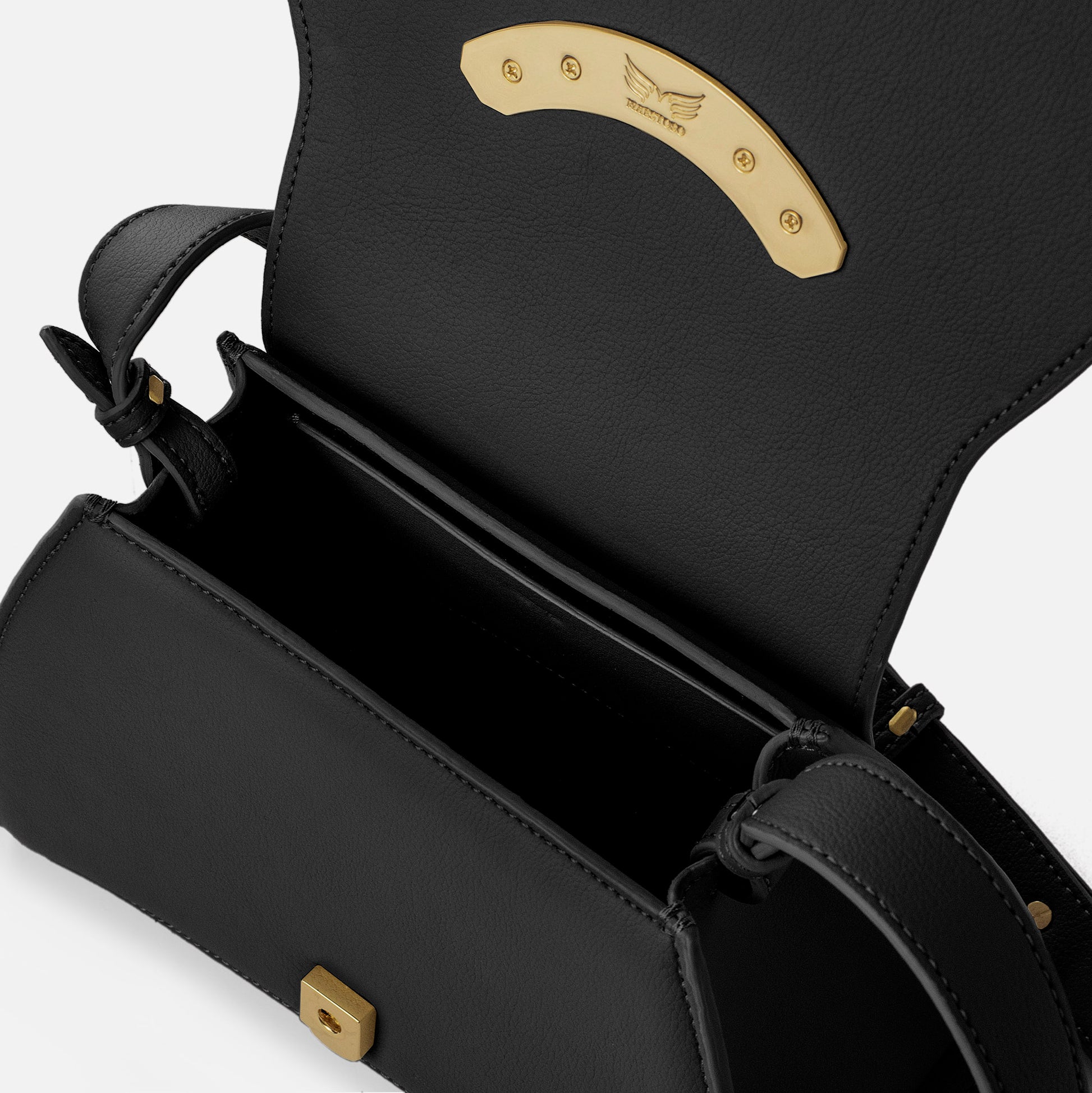 Maestoso Enso Mini Black Vegan Leather Handbag