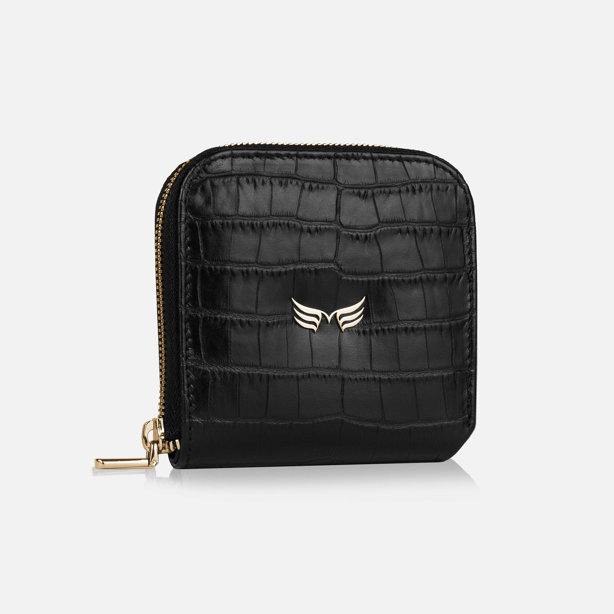 Wings Wallet • Black Croco
