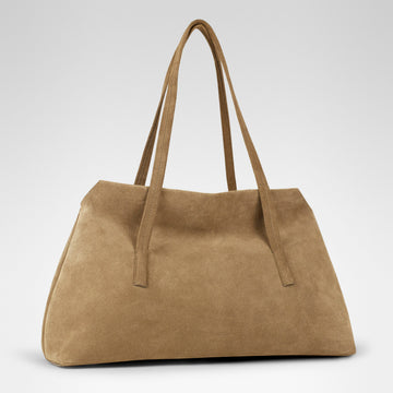 Aurora Tote • Beige Suede