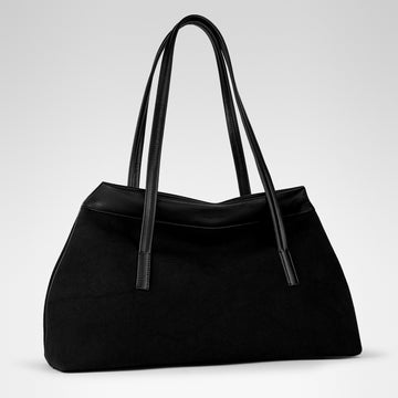Aurora Tote • Black & Canvas