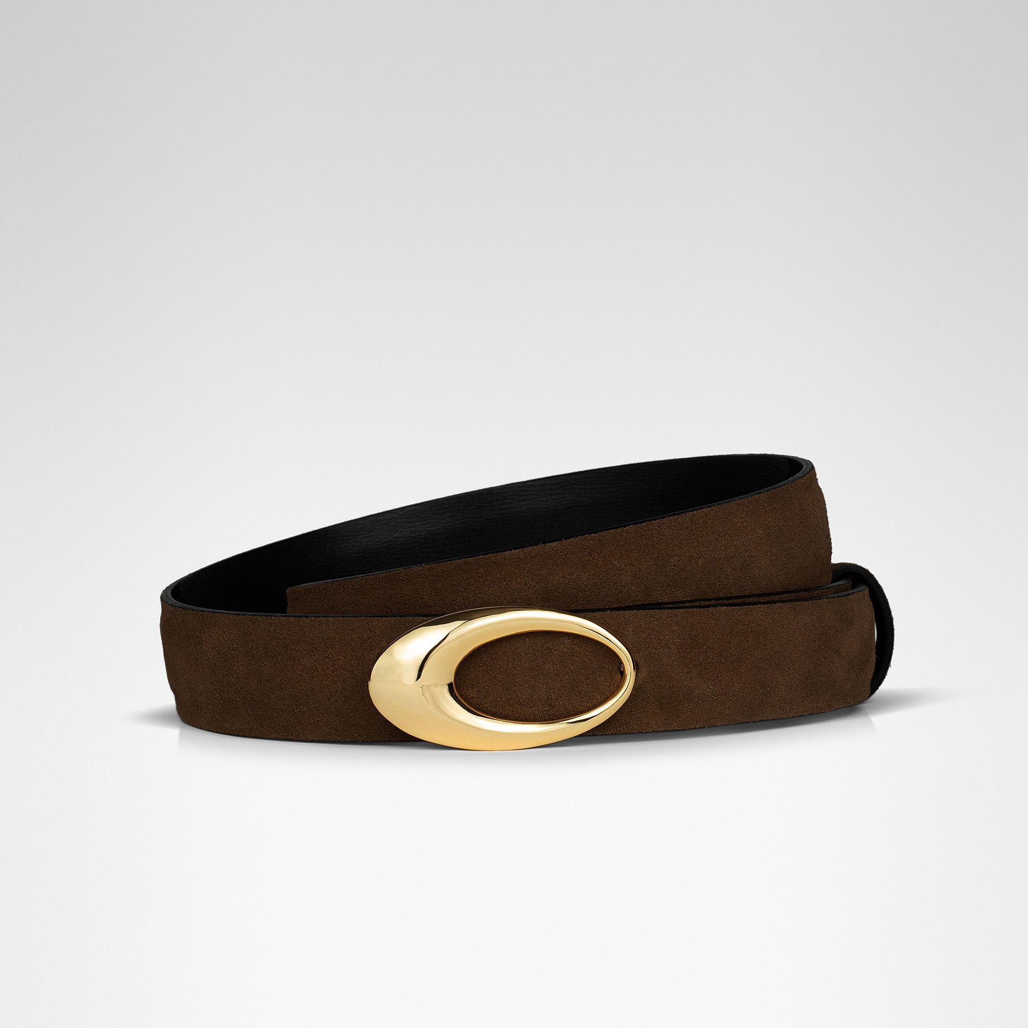 INFINITY REVERSIBLE BELT • CHOCOLATE SUEDE