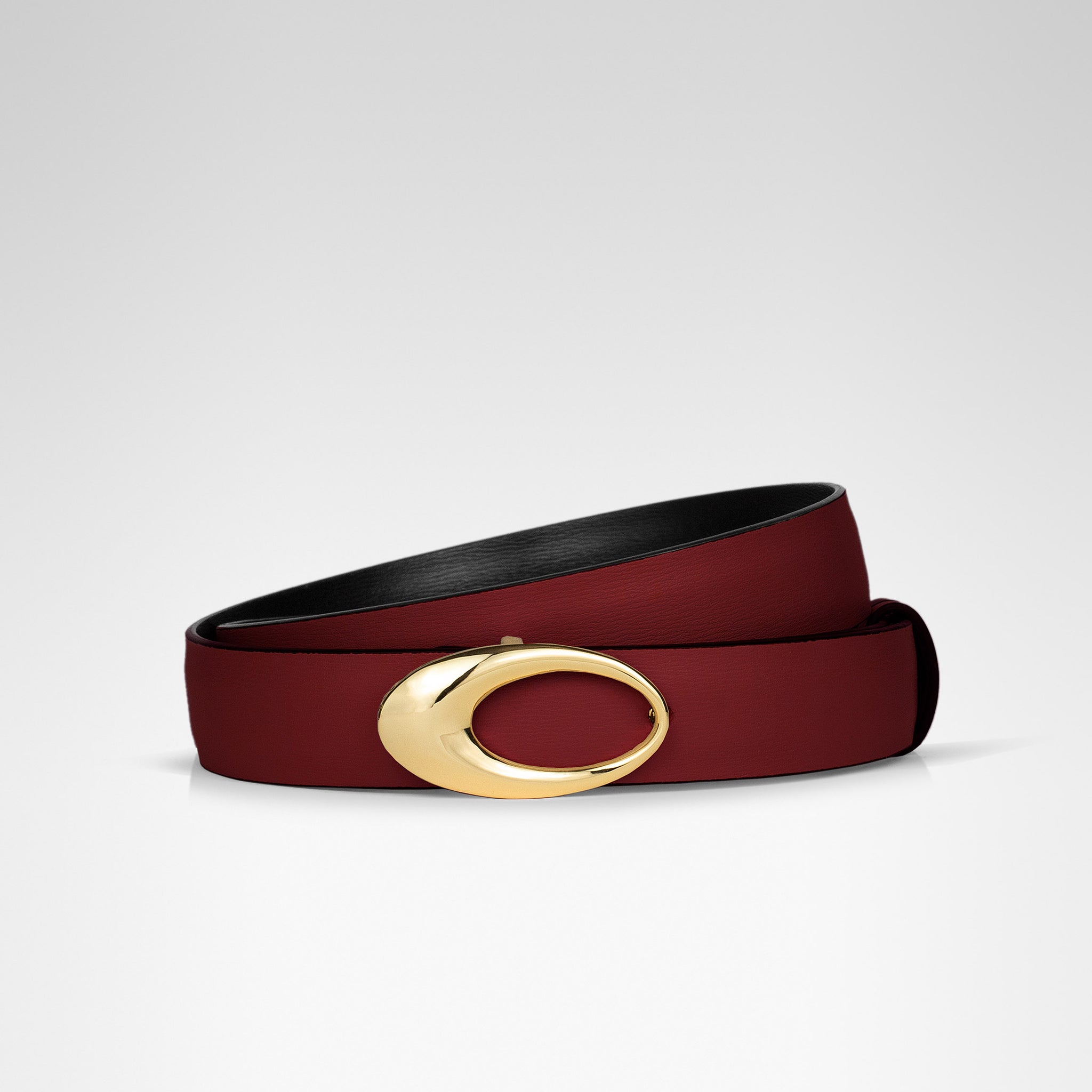 INFINITY REVERSIBLE BELT • BURGUNDY