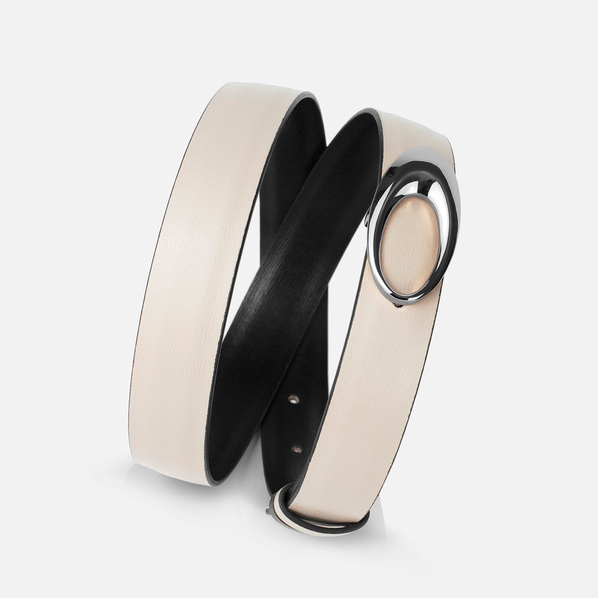 INFINITY REVERSIBLE BELT • BLACK & IVORY display picture 3