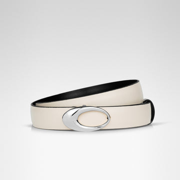 INFINITY REVERSIBLE BELT • BLACK & IVORY