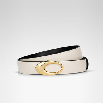 INFINITY REVERSIBLE BELT • IVORY