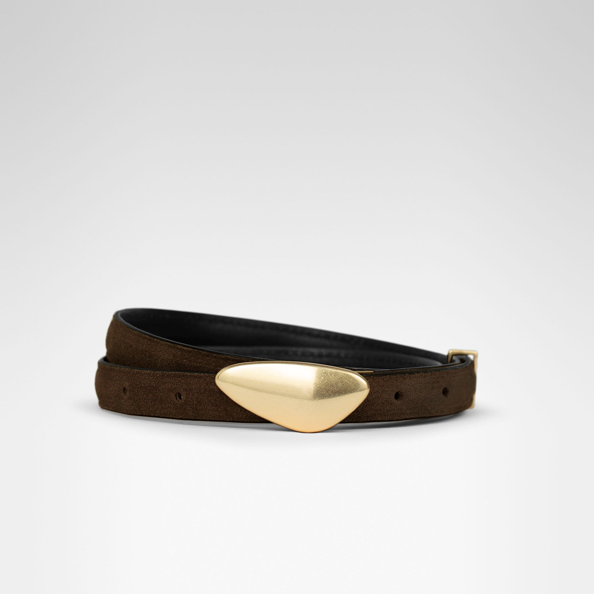 Noa Reversible Belt • Chocolate Suede