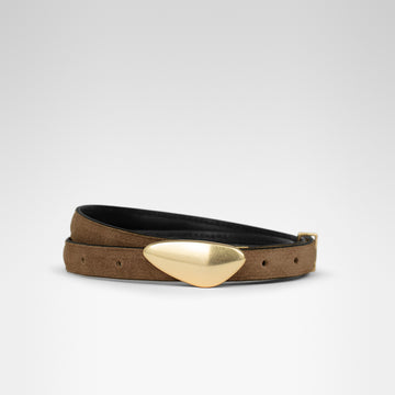 Noa Reversible Belt • Coffee Suede