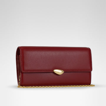 Noa Chain Wallet • Burgundy
