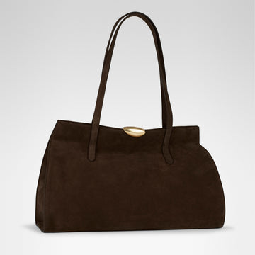 Noa Soft Tote • Dark Chocolate Suede