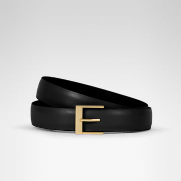 ROHE REVERSIBLE BELT • COFFEE SUEDE & BLACK