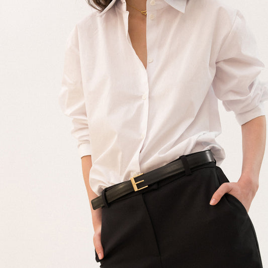 ROHE REVERSIBLE BELT • COFFEE SUEDE & BLACK
