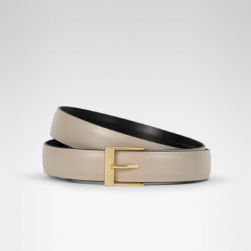 ROHE REVERSIBLE BELT • TAPIOCA & BLACK