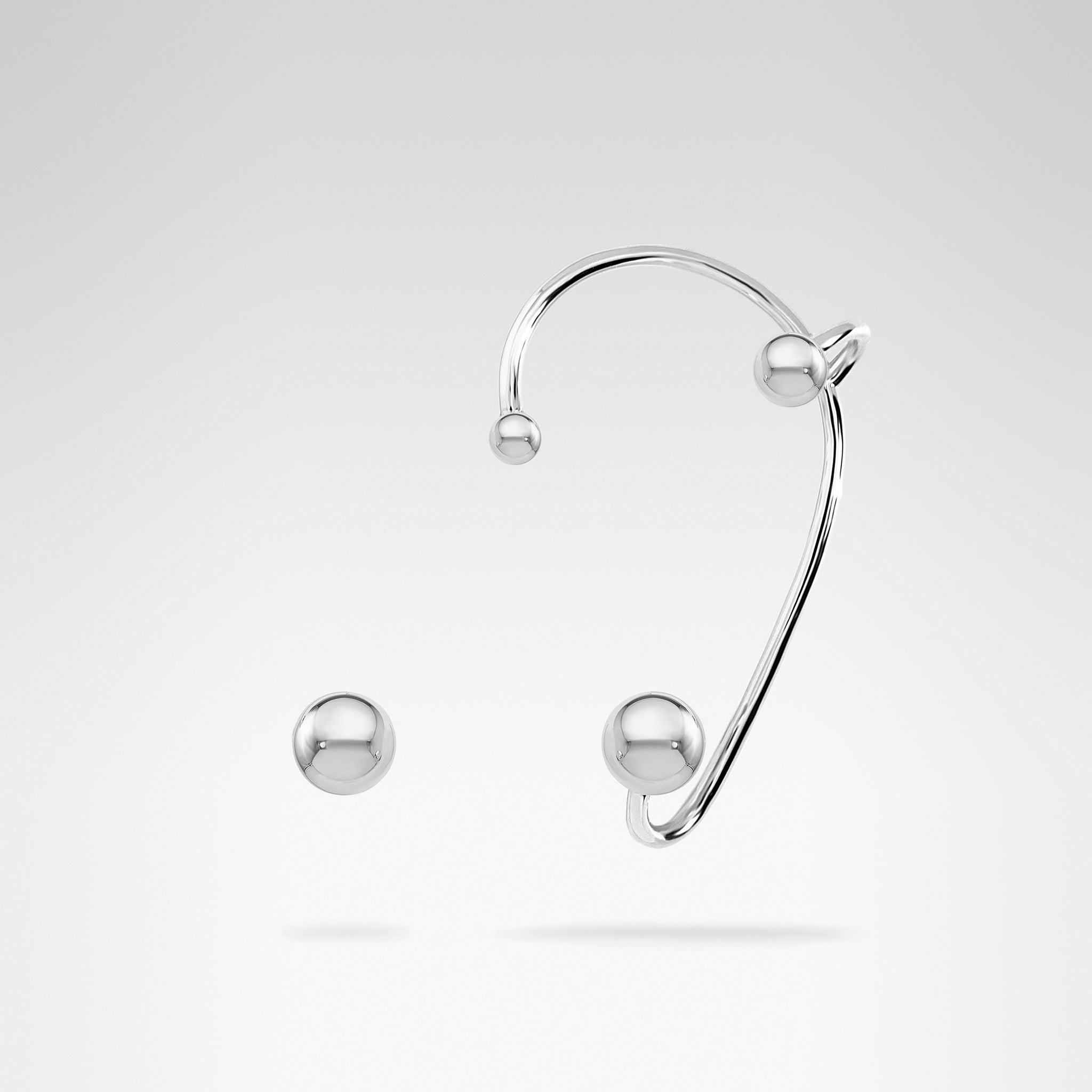 Sphere Earrings • Sterling Silver