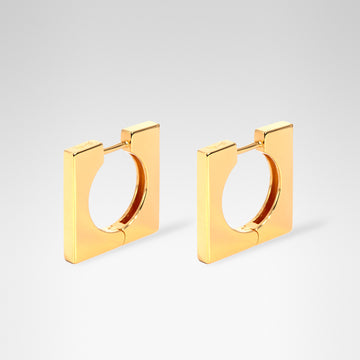 Square Earrings • 18K Gold Vermeil