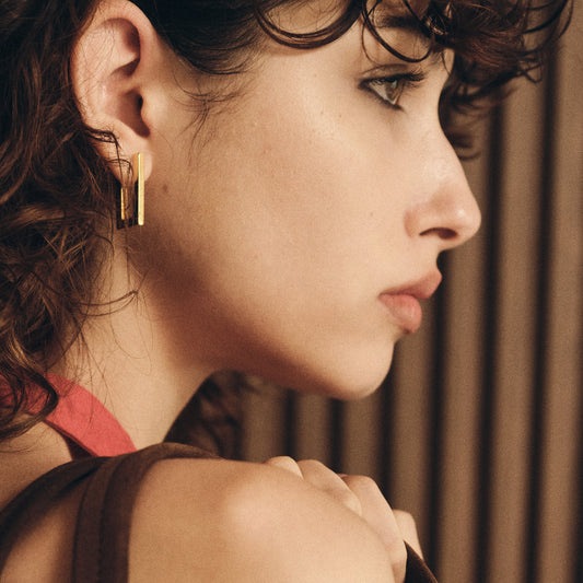 Modernist Earrings • 18K Gold Vermeil