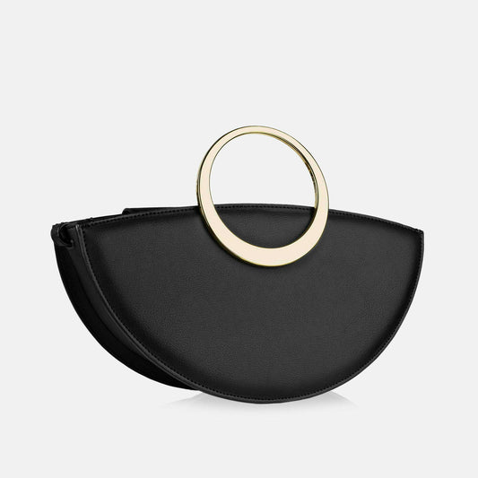 Maestoso Eclipse Black Vegan Leather Handbag