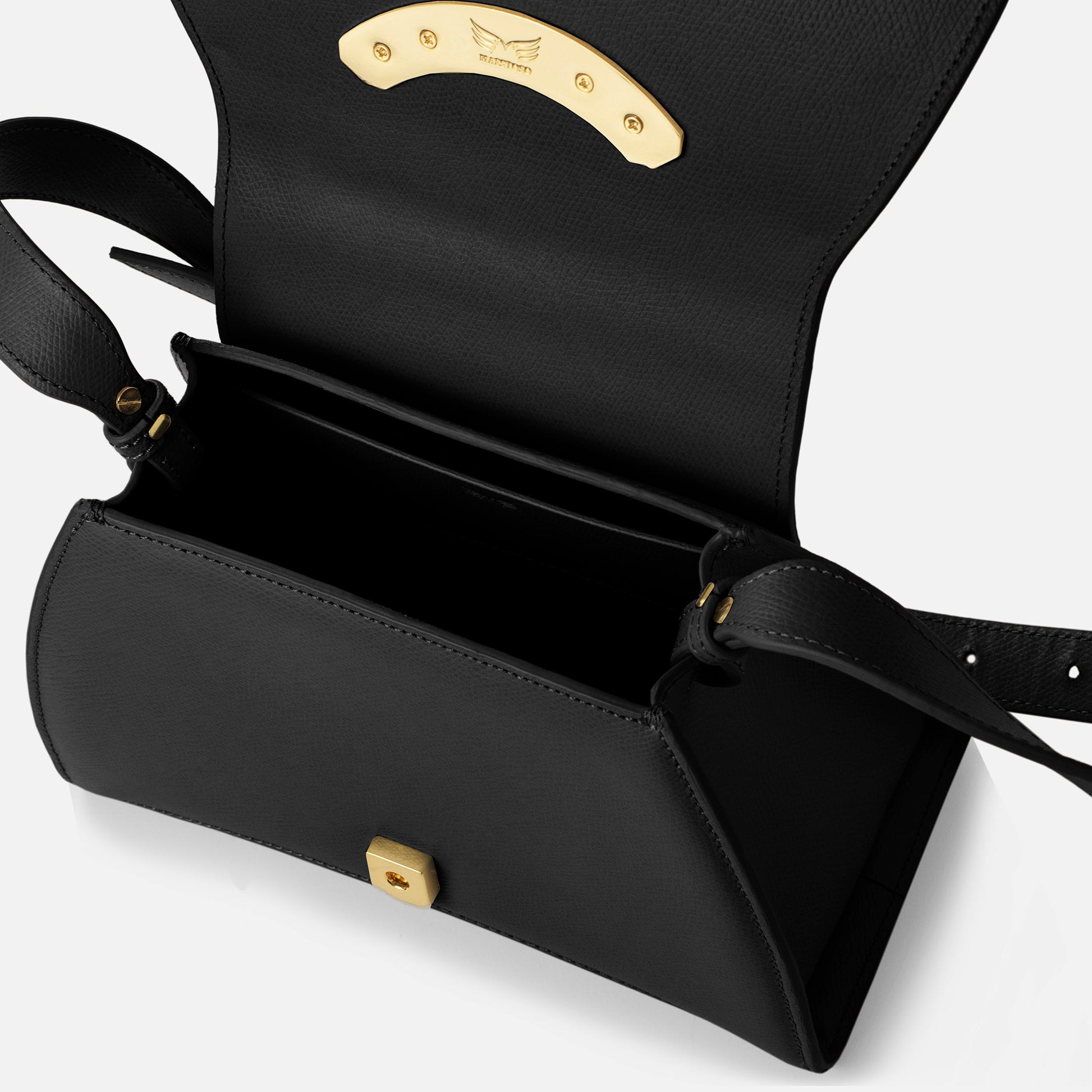 Maestoso Enso Mini Black Leather Handbag