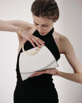 Maestoso Enso Mini White Leather Handbag