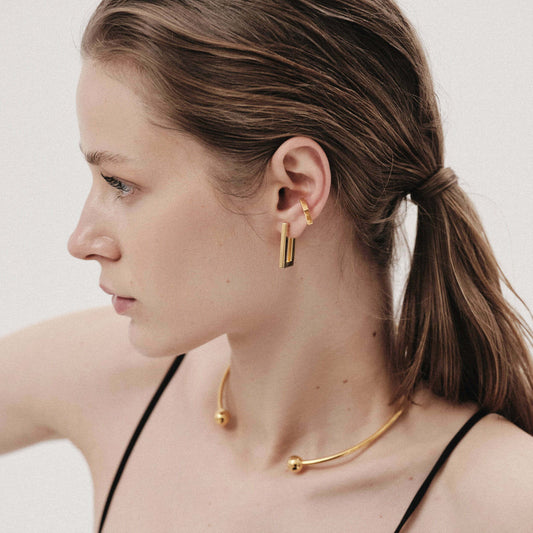 Modernist Earrings • 18K Gold Vermeil